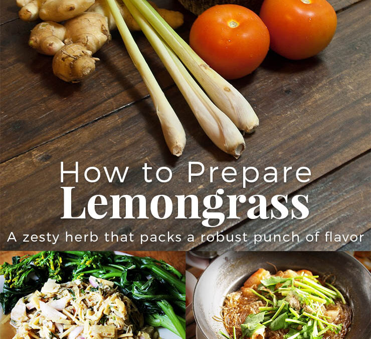 preparing lemongrass