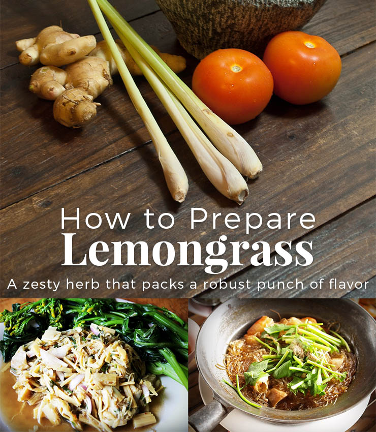 preparing lemongrass